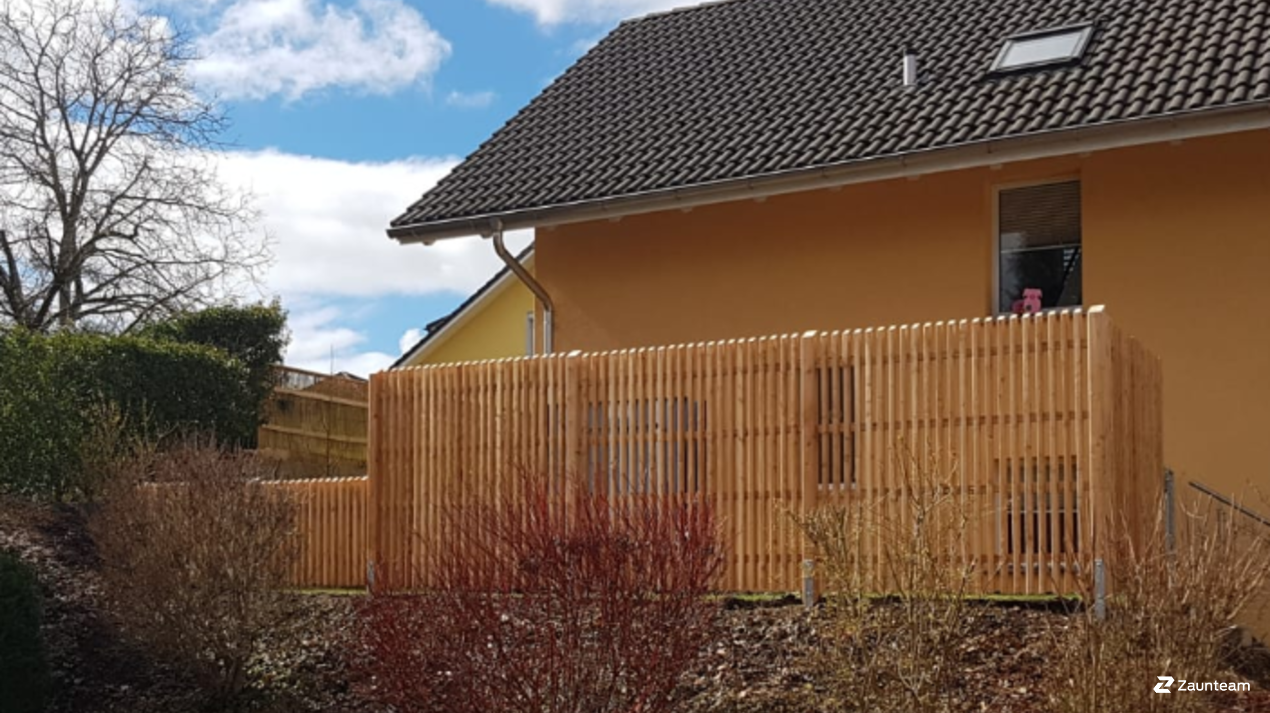 Holz Sichtschutz aus dem 2019 in 4852 Rothrist Schweiz von Zaunteam Willimann AG.