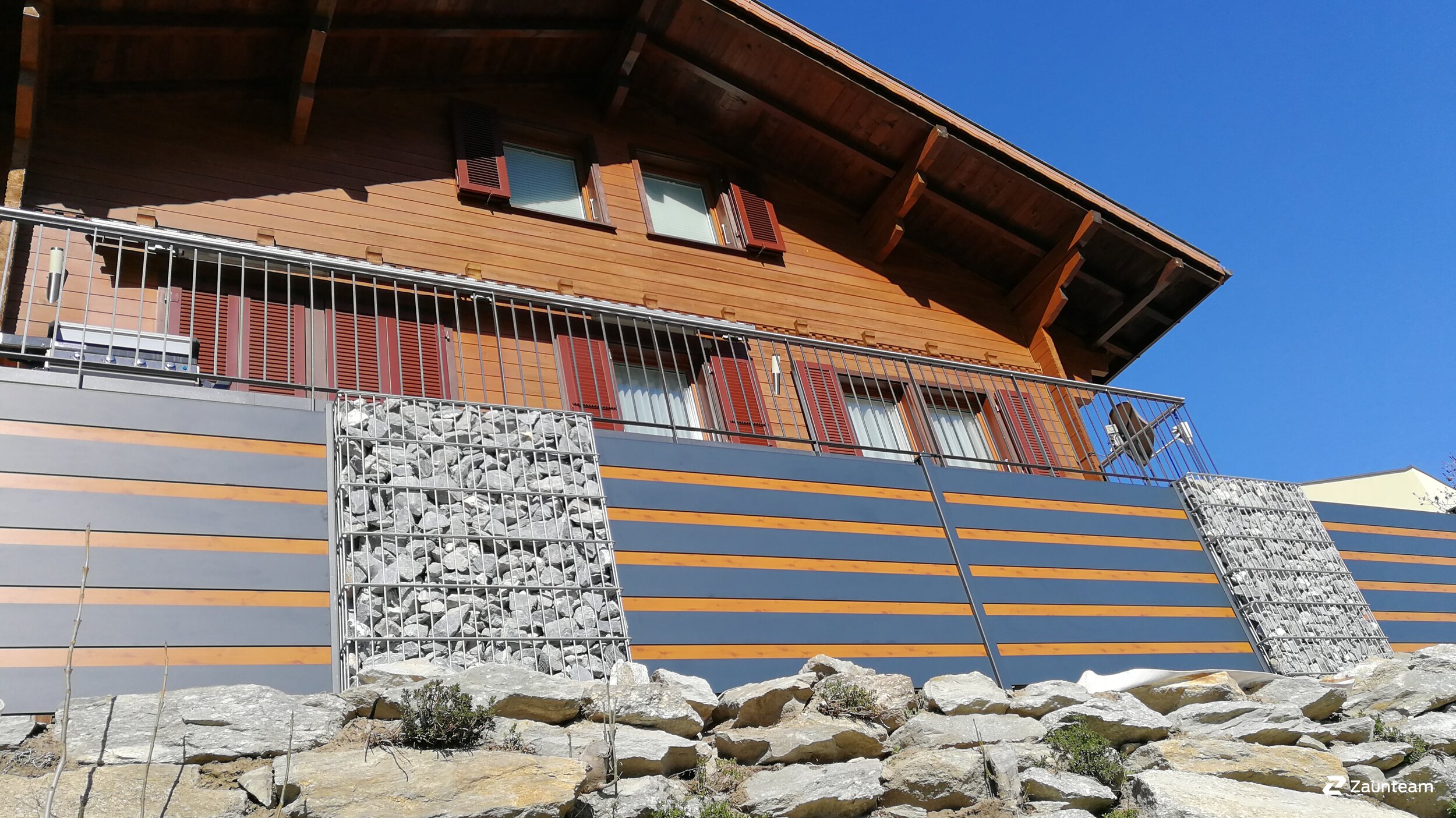Aluminium Sichtschutz aus dem 2018 in 3939 Eggerberg Schweiz von Zaunteam Wallis / Swissclôture Valais.