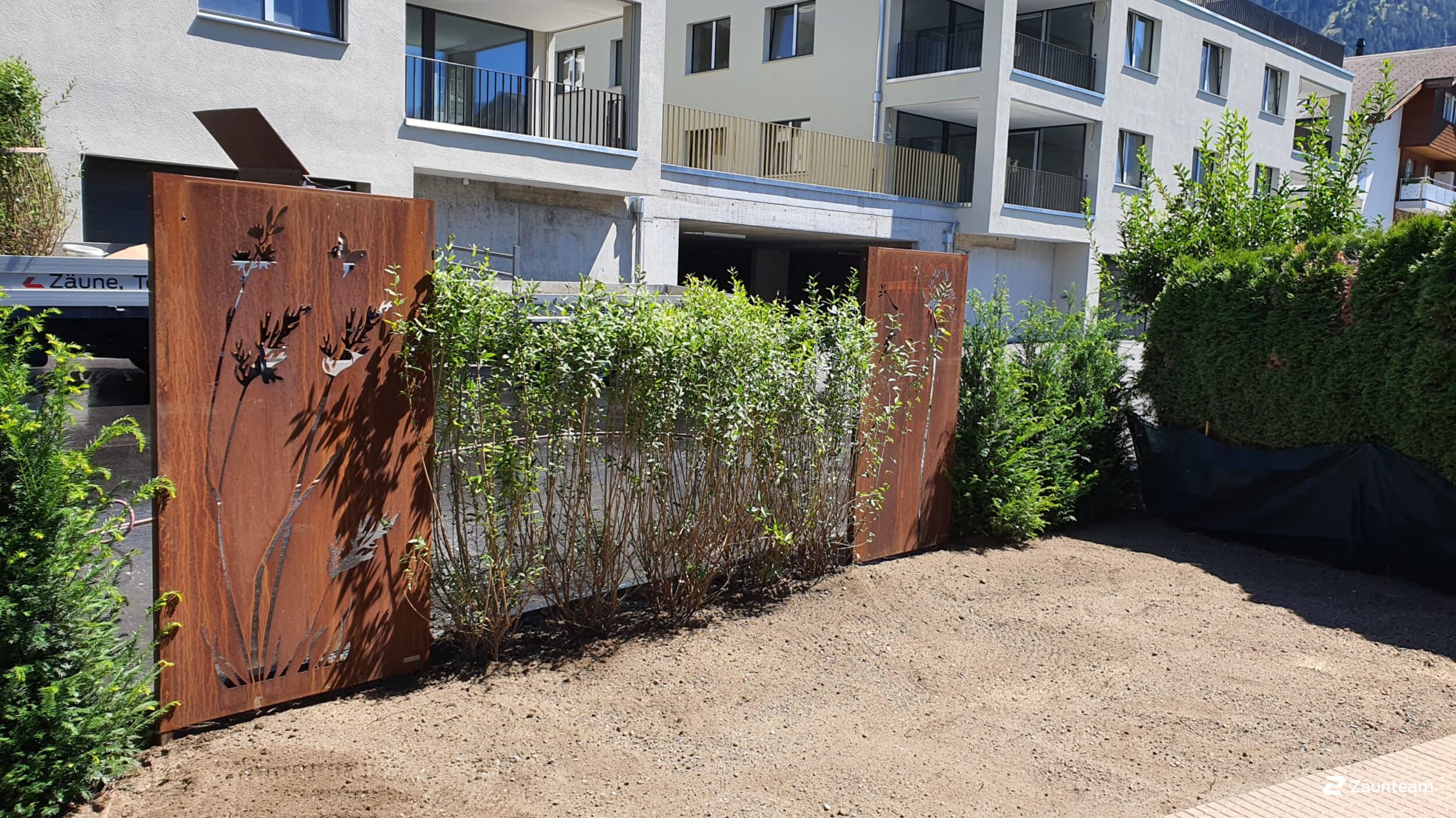 Zaunteam Cortenstahl Sichtschutz