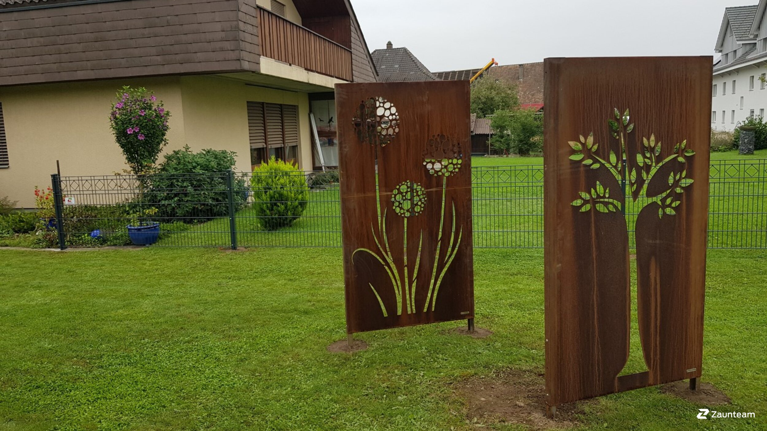 Zaunteam Cortenstahl Sichtschutz