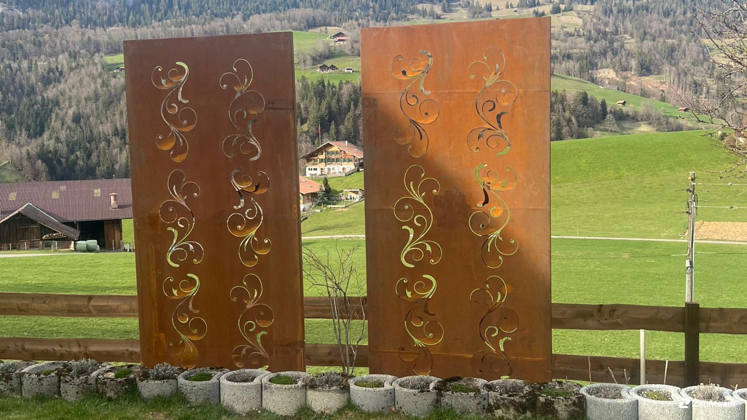 Zaunteam Cortenstahl Sichtschutz